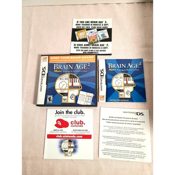 Nintendo DS | Brain Age 2: More Training In Minutes A Day Complete W/Manual - Picture 1 of 11